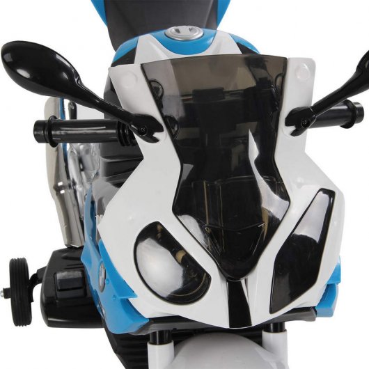 HomCom BMW Moto Eléctrica Doble Motor 12V Blanca/Azul