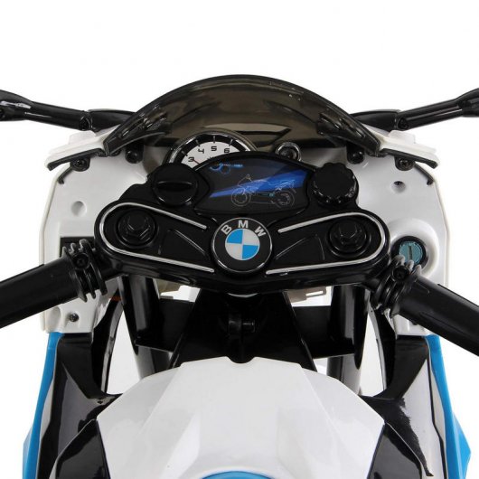 HomCom BMW Moto Eléctrica Doble Motor 12V Blanca/Azul