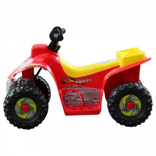 HomCom Quad Infantil Coche Eléctrico 6V Negro/Amarillo/Rojo