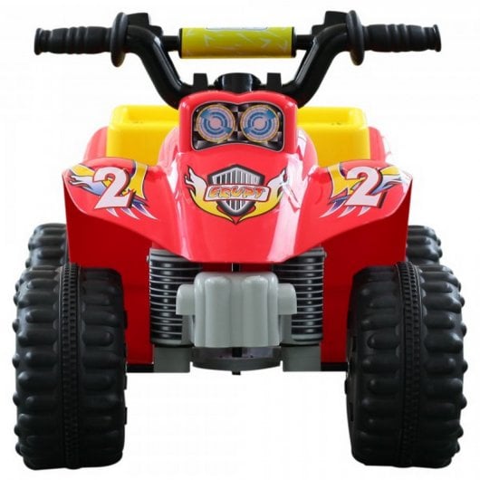 HomCom Quad Infantil Coche Eléctrico 6V Negro/Amarillo/Rojo