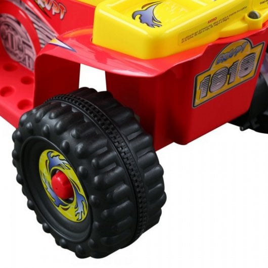 HomCom Quad Infantil Coche Eléctrico 6V Negro/Amarillo/Rojo