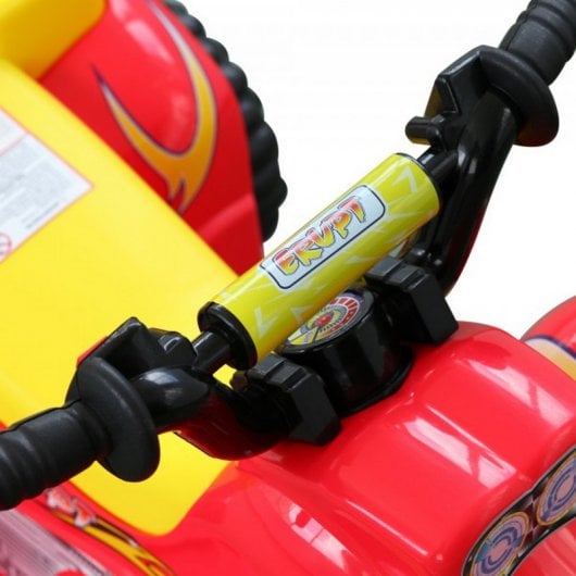 HomCom Quad Infantil Coche Eléctrico 6V Negro/Amarillo/Rojo