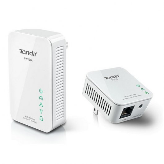 Tenda PW201A + P200 Kit Adaptador de Rede Powerline 300Mbps AV200 WiFi