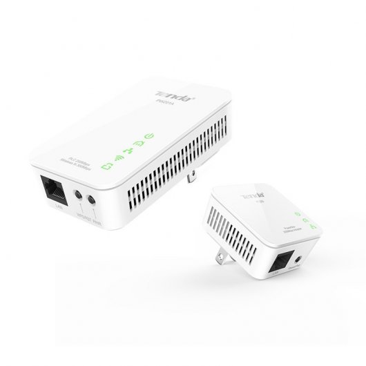 Tenda PW201A + P200 Kit Adaptador de Red Powerline  300Mbps AV200 WiFi