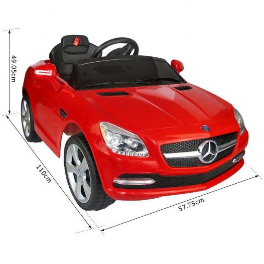 HomCom Mercedes SLK 250 Coche Eléctrico 6V Rojo