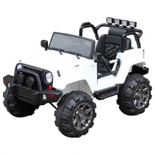 HomCom Todoterreno Coche Eléctrico 12V Blanco