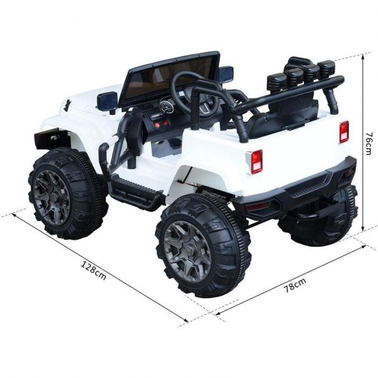 HomCom Todoterreno Coche Eléctrico 12V Blanco