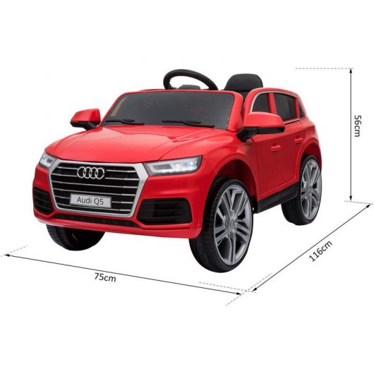 HomCom Audi Q5 Coche Eléctrico 12V Rojo