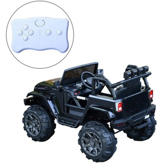 HomCom Todoterreno Coche Eléctrico 12V Negro