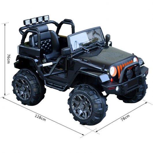 HomCom Todoterreno Coche Eléctrico 12V Negro