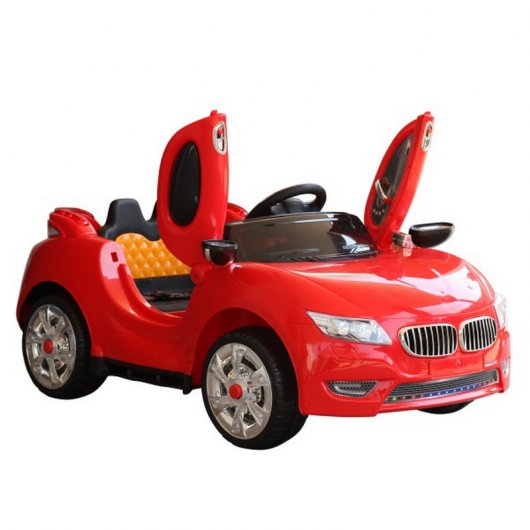 HomCom Coche Eléctrico Doble Apertura 12V Rojo