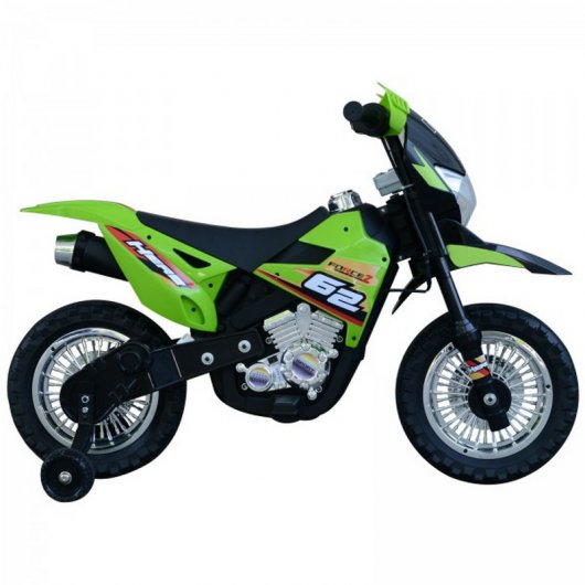 HomCom Moto Eléctrica Correpasillos 6V Verde
