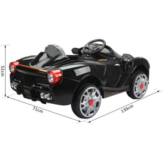 HomCom Deportivo Coche Eléctrico 12V Negro