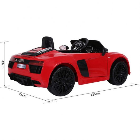 HomCom Audi R8 Spyder Coche Eléctrico 6V Rojo