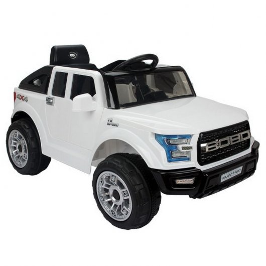 HomCom Electric V8 Speed 4x4 Coche Eléctrico 12V Blanco