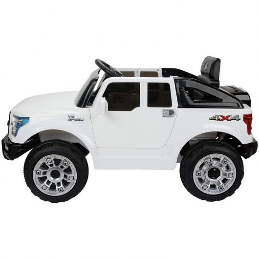 HomCom Electric V8 Speed 4x4 Coche Eléctrico 12V Blanco