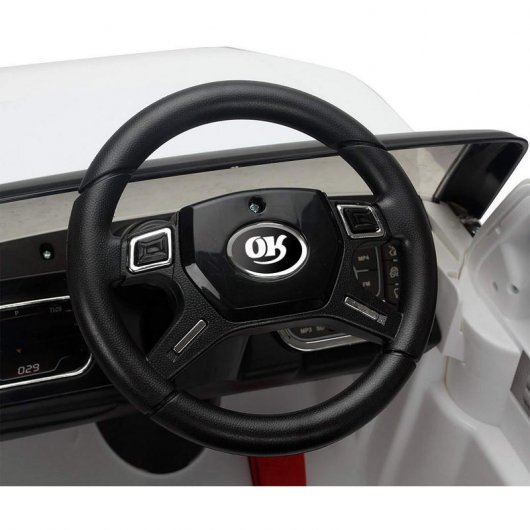 HomCom Electric V8 Speed 4x4 Coche Eléctrico 12V Blanco
