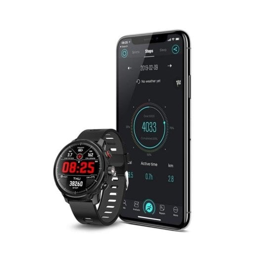 Unotec Fit Round Reloj Bluetooth Negro