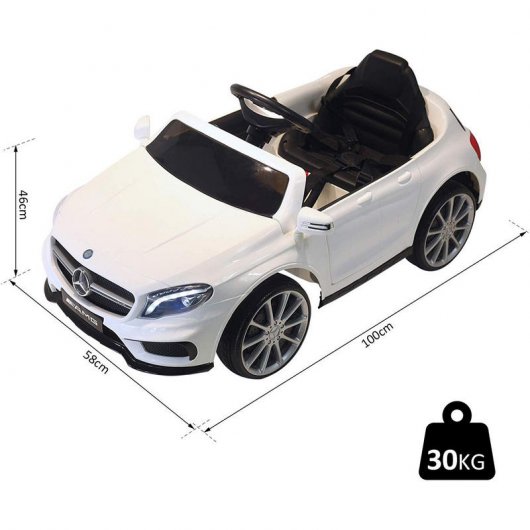 HomCom Mercedes Benz GLA Coche Eléctrico 6V Blanco