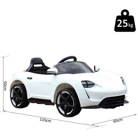 HomCom QLS 8988 Coche Eléctrico 6V Blanco