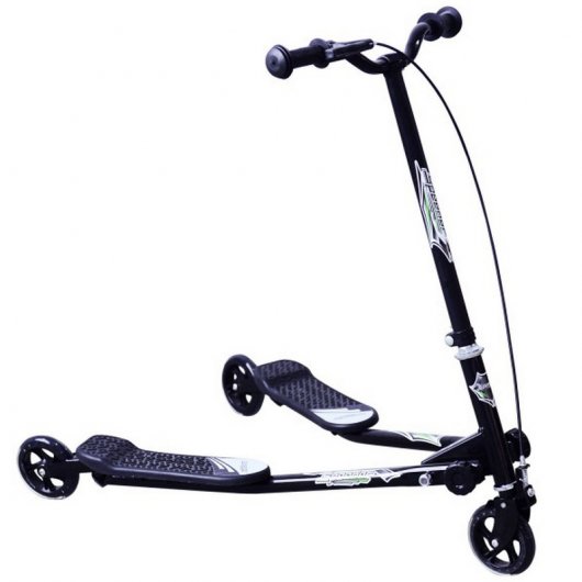 HomCom Scooter Speeder Patinete de 3 Ruedas Negro
