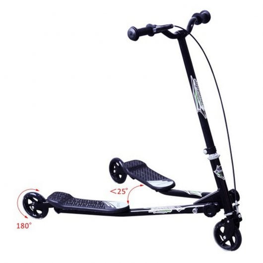 HomCom Scooter Speeder Patinete de 3 Ruedas Negro PcComponentes