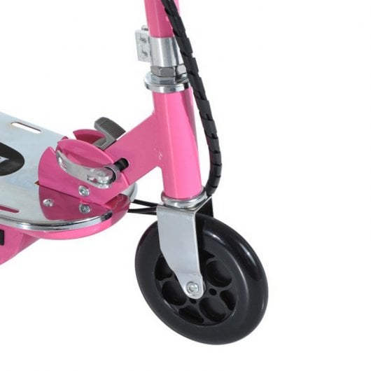 HomCom Scooter Patinete Eléctrico Plegable con Manillar Rosa