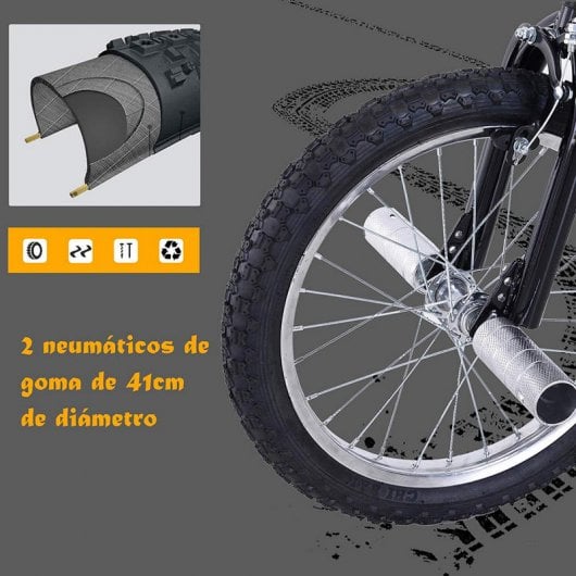 HomCom Scooter 2 Ruedas Patinete con Caballete Negro