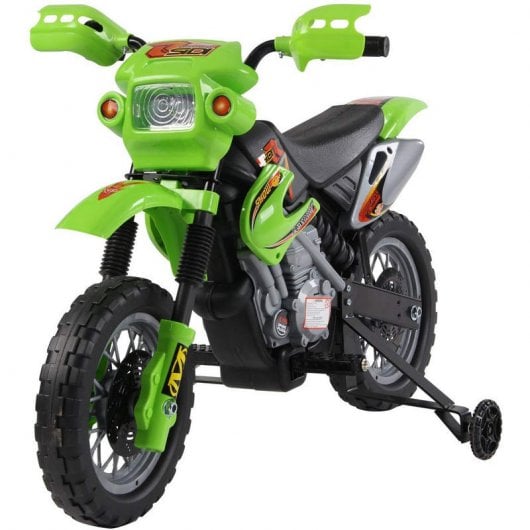 HomCom Motocross Moto Eléctrica 6V Verde