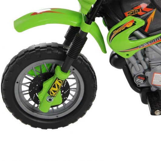 HomCom Motocross Moto Eléctrica 6V Verde
