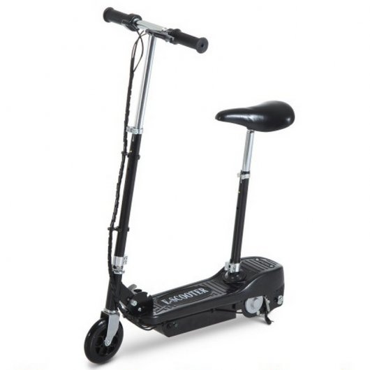 HomCom Trotinete Elétrica Dobrável 120W Preta