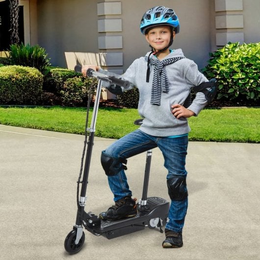 HomCom Trotinete Elétrica Dobrável 120W Preta