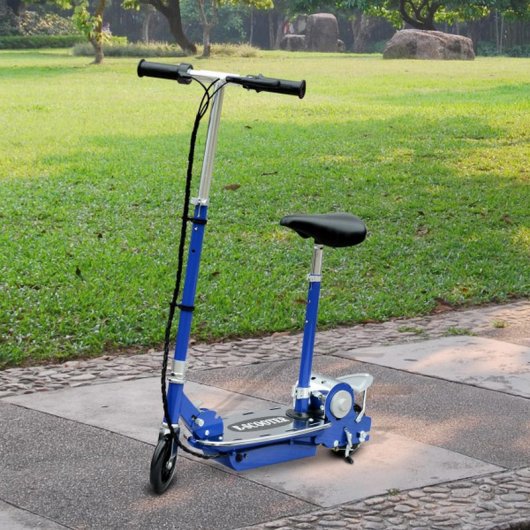 HomCom Scooter Patinete Eléctrico Plegable 120W Azul