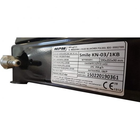 MPM Smile KN-03/1KB Cucina a Gas Nera