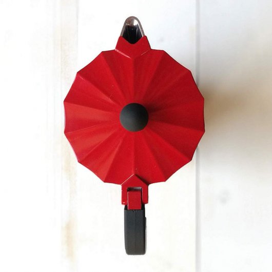 Oroley EcoFund Cafetera Italiana Inducción 9 Tazas Acero Inoxidable Roja