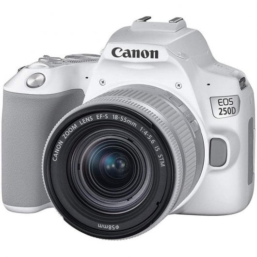 Canon 250D 24MP WiFi Bianco + obiettivo EF-S 18-55mm F4-5.6 IS STM