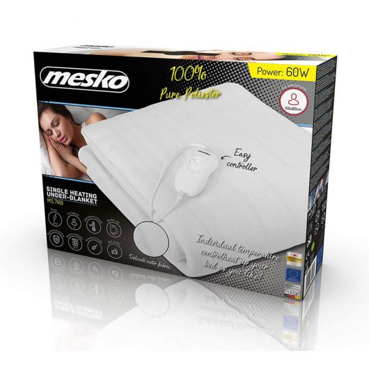 Mesko MS 7419 Calientacamas 60W Blanco