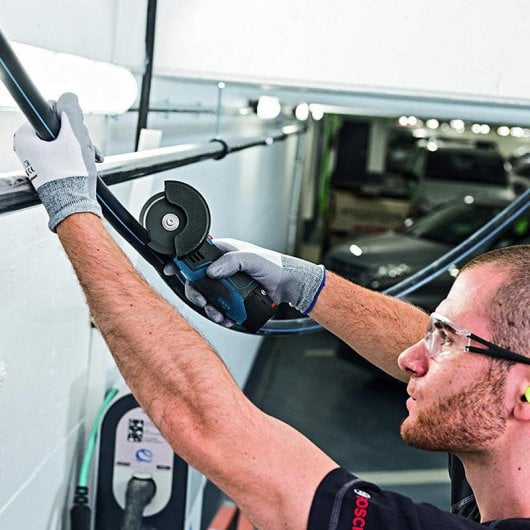 Bosch Professional GWS 12V-76 Amoladora Angular L-BOXX + 2 Baterías 2.5Ah + Accesorios