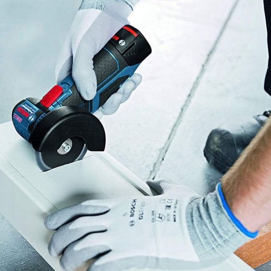 Bosch Professional GWS 12V-76 Amoladora Angular L-BOXX + 2 Baterías 2.5Ah + Accesorios