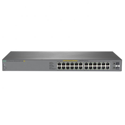Hewlett Packard Enterprise 1820-24G-PoE+ (185W) Géré L2 Gigabit Ethernet (10/100/1000) Connexion Ethernet, supportant l'alimentation via ce port (PoE) 1U Gris