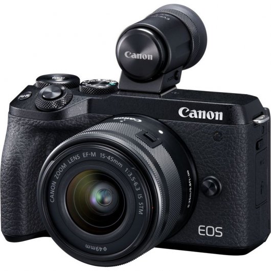 Canon M6 Mark II 32,5MP WiFi + objectif EF-M15-45mm F3.5-6.3 IS STM + viseur EVF-DC2