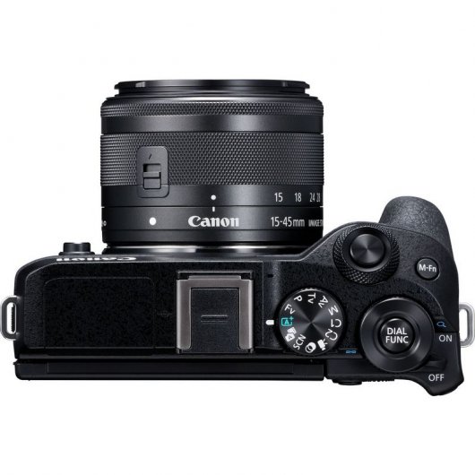 Canon M6 Mark II 32,5MP WiFi + objectif EF-M15-45mm F3.5-6.3 IS STM + viseur EVF-DC2