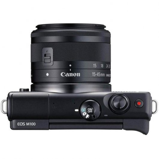 Canon M100 24.2MP WiFi Negra + Objetivo EF-M 15-45mm F3.5-6.3 IS STM