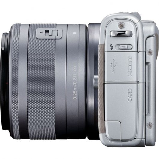 Canon M100 24.2MP WiFi Gris + Objetivo EF-M 15-45mm F3.5-6.3 IS STM