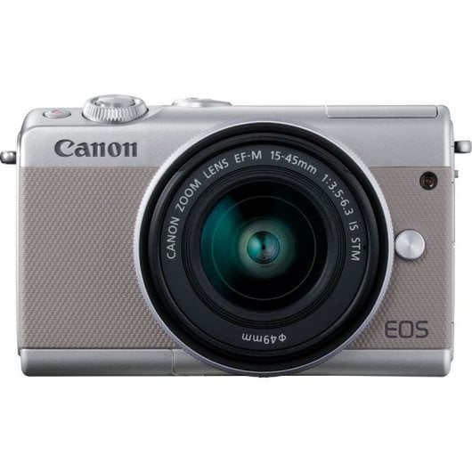 Canon M100 24.2MP WiFi Gris + Objetivo EF-M 15-45mm F3.5-6.3 IS STM