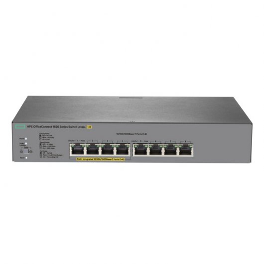 HPE OfficeConnect 1820 8G PoE+ (65W) Gestito L2 Gigabit Ethernet (10/100/1000) Supporto Power over Ethernet (PoE) 1U Grigio