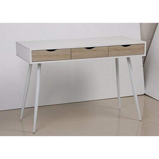 Ucla Mesa Oficina 110x50x75cm Blanca/Madera