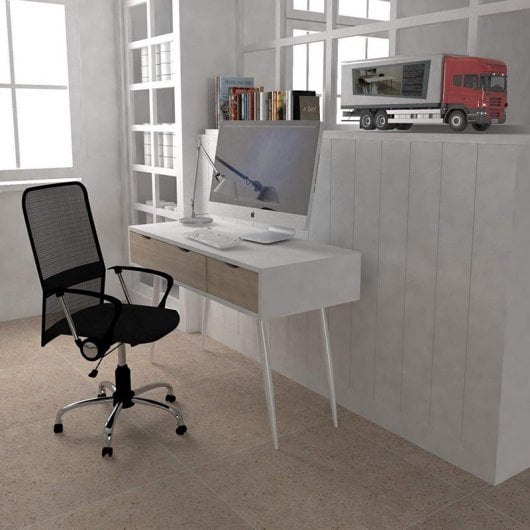 Ucla Mesa Oficina 110x50x75cm Blanca/Madera