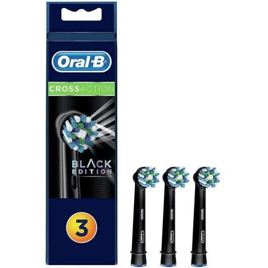 Oral-B EB 50-3 Black Cross Action Pack 3 Recambios Negros