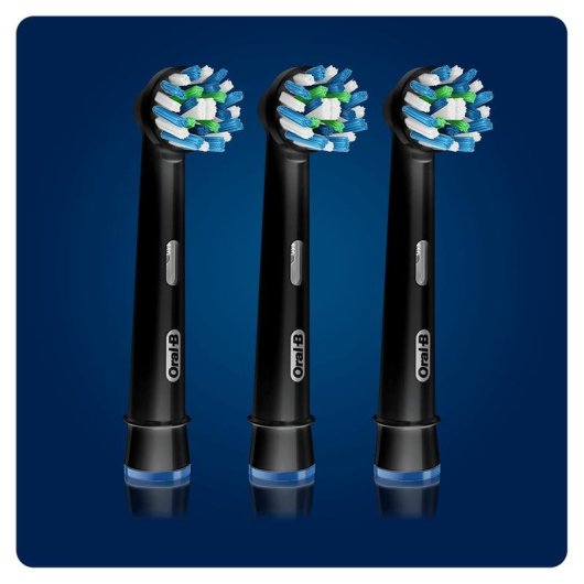 Oral-B EB 50-3 Black Cross Action Pack 3 Recambios Negros